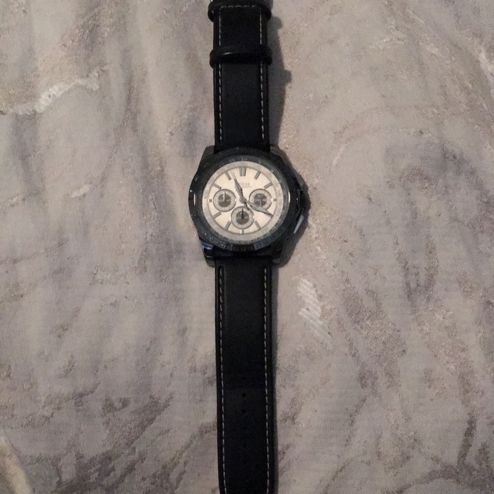Guess watch with black band